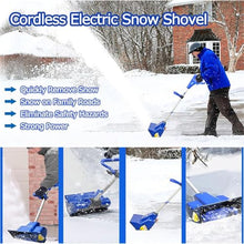 Eastnmythet Electric Snow Blower, Cordless Snow Blower Battery Powered, Hand-Pushed Snow Thrower Shovel for Driveway, Patio, and Playground,2 Battery