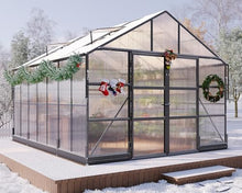HOWE 10x14x8.4 FT Polycarbonate Greenhouse with 4 Vent Windows