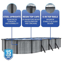 Blue Wave San Pedro 15x30-ft Oval 52-in Deep Steel Wall Pool Package Gray