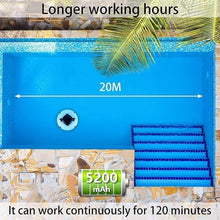 KANGJIEM Fully Automatic Pool Vacuum Cleaner, Cordless Robotic Swimming Pool Cleaner Wall-Climbing Underwater Cleaner with Smart Navigation and Top Load Filter for Ground Swimming