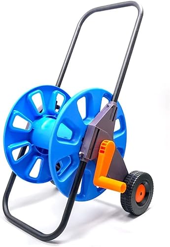 CFDZCP Garden Hose Reels Garden Hose Reel Cart with Wheels, Holds 200-Feet of 1/2-Inch Hose, Portable Hose Holder for Convenient Hose Storage and Watering
