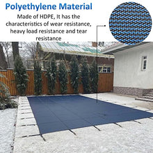 LZMZMQ 40/38/ 36/34/ 32/30/ 28/26/ 24/22/ 20 Foot Round Swimming Pool Winter Safety Cover, Pool Protection Mesh for Inground Pools/In Ground Pool, Elastic Cover para Piscina(34ft/10.4m)