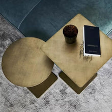 ENGENDER Couch Side Table Household Liftable Stainless Steel Metal Sofa Side Table Cafe Small Narrow End(A)