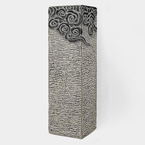 ARCVOX Xiangyun Decorative Columns Pedestal, Chinese Temple Sculpture Pillar, Handcast Polyresin Stone Finish, Landscape Garden Decoration (Size : 43.3in)