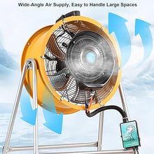 YCBXYRF Misting Fans for Outside, Large Industrial Mist Fan with Wheels for Commercial Garage Warehouse Workshop Patio(50cm/20in)