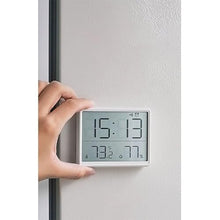 ASWRTYJO ABS Wall-Mounted Digital Clock Multifunctional Temperature Humidity Meter