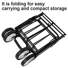 Collapsible Folding Garden Outdoor Park Utility Wagon Picnic Camping Cart for Outdoor Garden Beach Park Sping Festival Camping Gardening Concerts Pets 80kg/176lbs MAX Load (H:Brown)