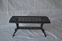 Elizabeth Outdoor Patio 4-pc Seating Group Cast Aluminum Dark Bronze (Walnut)