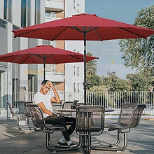 RWGOVLU Garden Umbrellas, 8.8 Ft Crank and Tilt Patio Umbrella, Waterproof Sun Shade for Outdoor Settings, Pool, Beach, Courtyard, Lawn