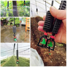Outdoor Rotating Drip Irrigation Kit for Garden/Raised Beds, Hang Water Mister Spray System for Cooling/Dust Suppression, Plant Watering Devices