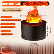 Sushangmao 2025 Upgraded Water Vapor Fireplace 3D/Round 3D Water Vapor Fireplace-3d Stereoscopic Simulation Light Effect,Noiseless,with Remote Control,for Office, Home 30cm/11.8in