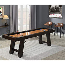 BOWERY HILL Shuffleboard Table Brown Blue Red