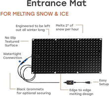 1/2/3/4/5Pcs Heated Snow Melting Mats for Entrances - 10inx30/35.4/48in Outdoor Stairs- Non-Slip Winter Removal and Ice Melt Products -Snow Melting Mats, for Winter Snow Removal(5Pcs,10x30in/(25.4x76.