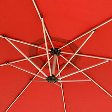 FAFACAI European Style Roman Umbrella Garden Parasol with Hand Crank Aluminum Awning Suitable for Beach Swimming Pool Courtyard Terrace Folding Outdoor Parasol (Brown)