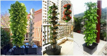 FLTRGO 15 Floors 45 Holes Hydroponics Tower, Aquaponics Grow System, Garden Tower Aeroponics Growing Kit for Herbs, Fruits and Vegetables with Hydrating Pump, Adapter, Net Pots
