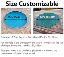 ERRULAN Pool Safety Covers 30ft/22ft/18ft/10ft/8ft/5ft, Heavy Duty Pool Leaf Net Cover Inground Pools, Stitched/Reinforced Edges/Thicken Mesh PP Woven Fabric(Dia 30ft/9.1m)