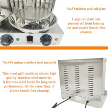 HQHAOTWU Electric Turkish barbecue machine with 3 Burners 110V 3.6KW