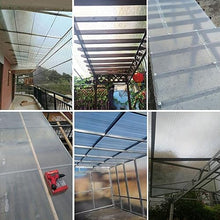 Polycarbonate Sheets All-Weather Outdoor Greenhouse Covering, Plastic Roofing Sheets Rainproof Insulation Protection(1x358m)