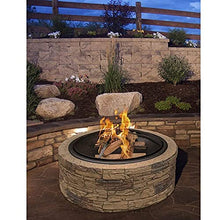 MNSSRN Outdoor Landscape firewood Warmer, Circular Charcoal Wood Heating Straw Imitation Stone Wood Graphic Stove Garden Hotel Decoration,A