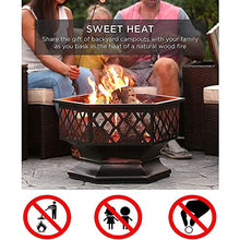 Garden Fire Pit Outdoor Party BBQ Fire Pit Table Wood Burning Grill Bowl 2 in 1 Fireplace for Bonfire Barbecue in Wild with Grill Grate for Patio Backyard with Spark Screen Grill Barbecue Rack
