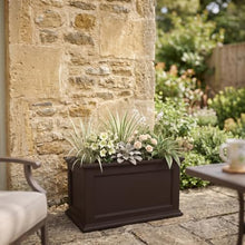 Mayne Fairview Self-Watering Rectangular Trough Planter, Espresso