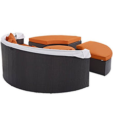 America Luxury - Outdoor Modern Urban Design Patio Canopy Daybed Sofa Orange