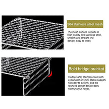 Barbecue Grill Mini Foldable Stainless Steel Portable Barbecue Grill Rack for Outdoor Activities Camp Cooking Supplies (D 7.87"x7.68"x2.95")