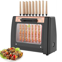 Electric Barbecue Grill, Electric Smokeless Barbecue Grill, 1200W Smokeless 360 ° Automatic Rotating Lamb Skewers Vertical Grill, Cooks Kebabs, Skewers and Roasts, 16 String, for Bonfire and Patio