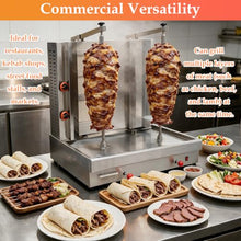 WYDDDARY Commercial Gas Shawarma Grill Machine 2800Pa 2-Station Auto-rotate