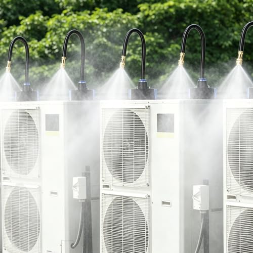 Fvmsse Air Conditioner Misting Cooling System Kit with Adjustable Nozzles