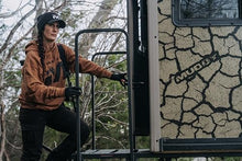 MUDDY Striker Box Blind with Elite 5 Tower, Steel Wall Construction, Cracked Mud Camo Multi