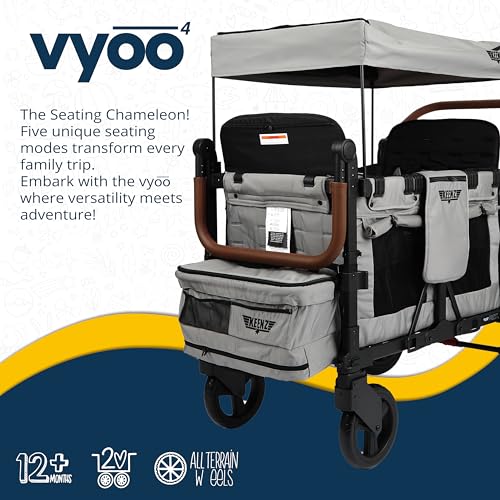 Keenz VYOO Stroller Wagon with Canopy Gray