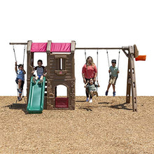 Step2 Naturally Playful Adventure Lodge Swing Set and Play Center Brown