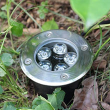 VZCOMM Led Landscape Lights 4 Pack Low Voltage Well Lights IP65 Waterproof Recessed In-Ground Lights for Garden,Yard, Driveway, Deck, Pathway, Step, Outdoor Underground Light (Color : Warm White, Si