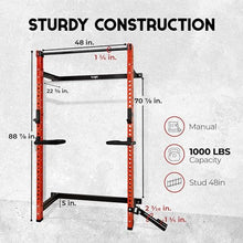 Yes4All Folding Wall Mounted Power Cage Multi Metal Grip Dip Handle Attachment