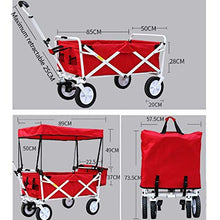 Folding Garden Trolley Cart Heavy Duty Wagon Multi-Function Shopping Cart Static Load: 150kg
