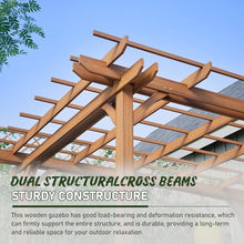 12' x 10' Outdoor Wooden Pergola - Fir Wood Grape Trellis for Garden, Patio & Backyard,Rustic Climbing Plant Support with Stakes Kit (144"x120")