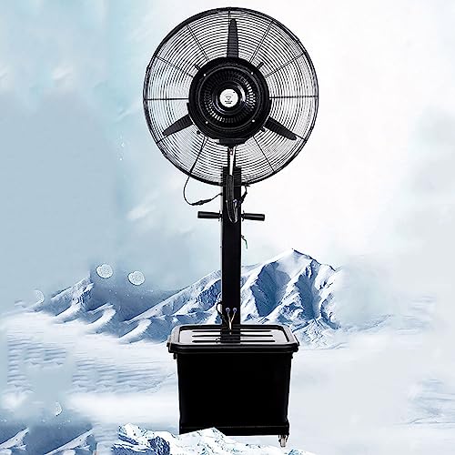 Outdoor Oscillating Fan, Outdoor Floor Fan with 12 Gal/45L Water Tank 180 Degree Oscillation Misting Fan with Water Spray for Patio, Outside Restaurant, Garage, 3 Cooling Speeds (Size : FS 750)