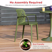 Costaelm Sunshine 5-Piece Outdoor Indoor Metal Patio Dining Table Set with Stackable Patio Arm Chairs, Olive Green