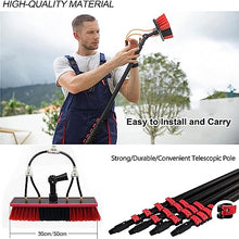 Cleaning Brush Brush Head Greenhouse Roof Cleaner, Water Supply Window Cleaning Equipment, Solar Cleaning Brush Outdoor Window Cleaning (30cm Brush Head 30FT/9m)