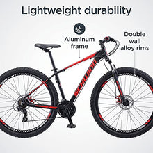 Schwinn Bonafide Mountain Bike Front Suspension 24-Speed 29-Inch Wheels 17-Inch Aluminum Frame Matte Black/Red