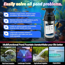 Pond Fountain Aerator with Lights, Large Fountain for Pond Lake Fish Farm