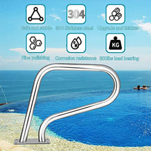 Pool Hand Rail Pool Rail Pool Railing Pool Handrails Easy Mount Hand Rail Swimming Pool Railing Handrails for Inground Pool/Thick 1.2Mm (Handrail)