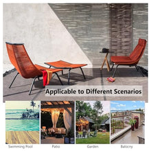 KPHYMOD 2 Pieces Outdoor Patio Furniture Set, Patio Conversation Table and Chair Furniture for Yard Backyard Lawn Porch Poolside Balcony(Color:Blue-2)