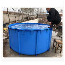 Pool Above Ground, PVC Canvas Pool with Support for Ponds Pool for Breeding Koi Aquaculture Pool Fish Pool Breeding Koi GardenLrrigation (Color : Blue, Size : 2.5x1m) (Blue 2.5x1.2m)