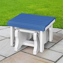 American Furniture Classics Gliding Ottoman in Blue/White