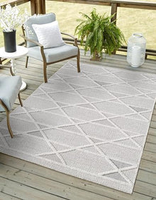 NEW HOME Prestige Moroccan Trellis Textured Area Rug Natural