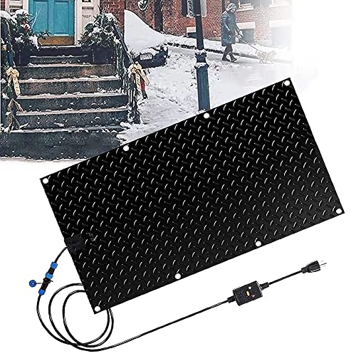 Heated Snow Melting Mats for Stairs - Snow Melting Mats for Winter Snow Removal - Heated Outdoor Mats - No-Slip Stair Heating Mats (10" x 30"),5 Pack