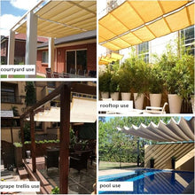 ZCBYBT Wave Shade Sail Retractable Sun Cover Canopy for Lawn Party, 95% UV Block HDPE Shade Cloth Net,C,1.2mx7.2m
