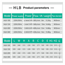 2023 New Self-Priming Circulating Filter Pump 2 Inch/50mm for Freshwater Seawater in Fish Ponds Swimming Pools and Baths (Color : HLB-100 1HP, Size : 2-2-0)